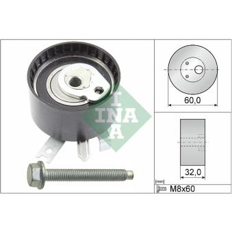 Poulie-tendeur, courroie crantée INA 531 0547 10 pour RENAULT KANGOO 1.5 DCI 4x4 - 110cv