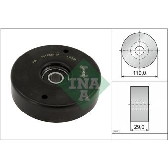 Poulie-tendeur, courroie trapézoïdale à nervures INA OEM 00A903341
