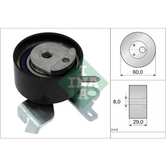 Poulie-tendeur, courroie crantée INA OEM 082980