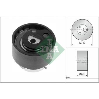 Poulie-tendeur, courroie crantée INA OEM 9X2Q6K254BB Poulie-tendeur, courroie crantée INA OEM 9X2Q6K254BB