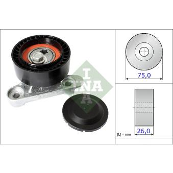 Poulie-tendeur, courroie trapézoïdale à nervures INA 531 0871 10 pour RENAULT MASTER 1.6 - 110cv