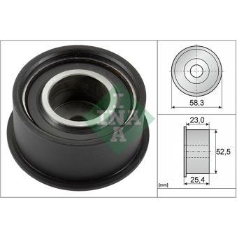 Poulie renvoi/transmission, courroie de distribution INA OEM 90570913