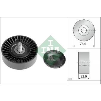 Poulie renvoi/transmission, courroie trapézoïdale à nervures INA 532 0323 10 pour DODGE CHARGER 2.9 CRDi - 144cv