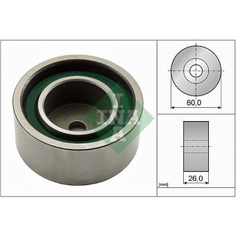 Poulie renvoi/transmission, courroie trapézoïdale à nervures INA [532 0367 20]