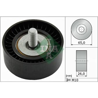 Poulie renvoi/transmission, courroie trapézoïdale à nervures INA [532 0479 10]