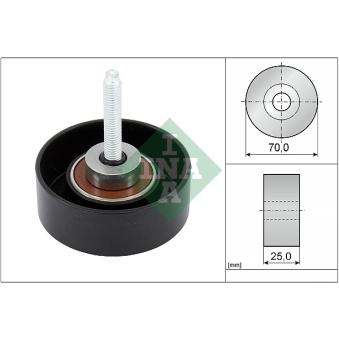 Poulie renvoi/transmission, courroie trapézoïdale à nervures INA 532 0541 10