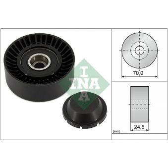 Poulie renvoi/transmission, courroie trapézoïdale à nervures INA OEM 1753078K01
