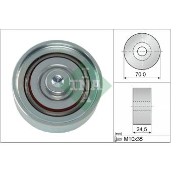 Poulie renvoi/transmission, courroie trapézoïdale à nervures INA 532 0583 10 pour MITSUBISHI ASX 1.8 DI-D 4WD - 150cv