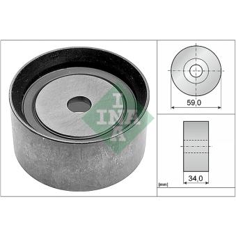 Poulie renvoi/transmission, courroie de distribution INA 532 0586 10