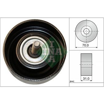 Poulie renvoi/transmission, courroie trapézoïdale à nervures INA 532 0614 10 pour OPEL INSIGNIA 2.0 Turbo - 220cv