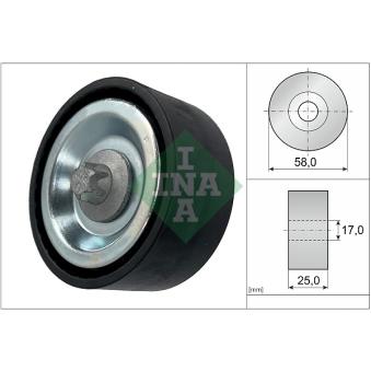 Poulie renvoi/transmission, courroie trapézoïdale à nervures INA OEM A2662020419