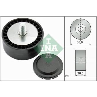 Poulie renvoi/transmission, courroie trapézoïdale à nervures INA [532 0802 10]