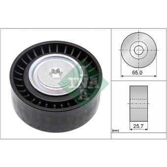 Poulie renvoi/transmission, courroie trapézoïdale à nervures INA 532 0907 10 pour CITROEN NEMO 1.2 HDI 75 - 75cv