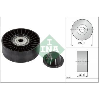 Poulie renvoi/transmission, courroie trapézoïdale à nervures INA OEM 252872F480