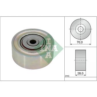 Poulie renvoi/transmission, courroie trapézoïdale à nervures INA 532 0934 10 pour FIAT FULLBACK 2.4 D 4x4 - 181cv