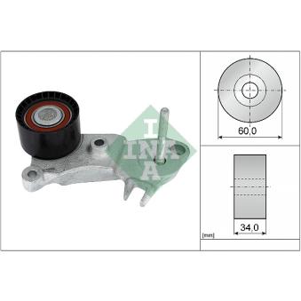 Poulie renvoi/transmission, courroie de distribution INA 532 0999 10 pour CHEVROLET AVALANCHE D4 - 190cv