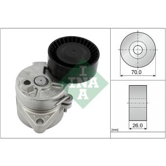 Tendeur, courroie trapézoïdale à nervures INA [534 0104 10]