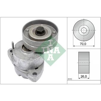 Tendeur, courroie trapézoïdale à nervures INA 534 0118 20 pour OPEL KADETT 2.0 i - 115cv