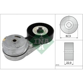 Tendeur, courroie trapézoïdale à nervures INA 534 0124 30 pour SAAB 93 2.0 T BioPower - 210cv