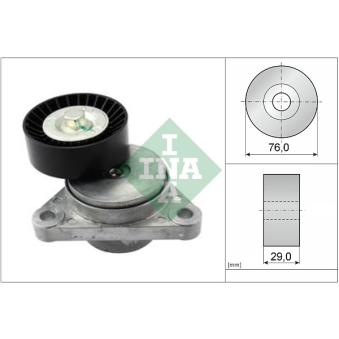 Tendeur, courroie trapézoïdale à nervures INA 534 0290 10 pour DAEWOO LANOS 1.6 16V - 106cv