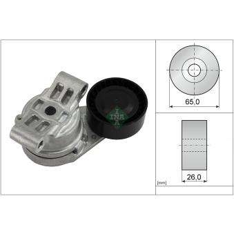 Tendeur, courroie trapézoïdale à nervures INA 534 0308 10 pour LAND ROVER FREELANDER 2.2 TDCi - 110cv