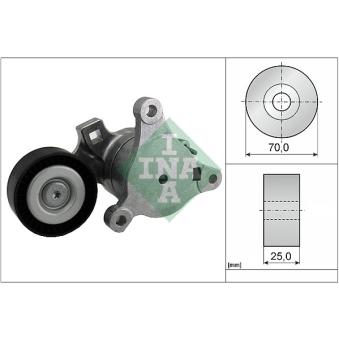 Tendeur, courroie trapézoïdale à nervures INA 534 0362 10 pour CITROEN C8 2.0 - 140cv
