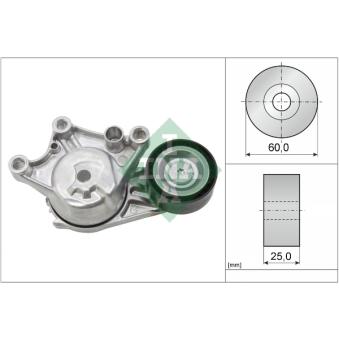 Tendeur, courroie trapézoïdale à nervures INA 534 0654 10 pour PEUGEOT 308 1.6 BlueHDi 120 - 120cv