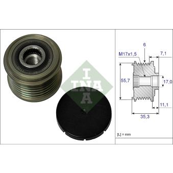Poulie roue libre, alternateur INA OEM 1C1T10300BB Poulie roue libre, alternateur INA OEM 1C1T10300BB