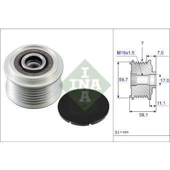 Poulie roue libre, alternateur INA OEM 23100VC101 Poulie roue libre, alternateur INA OEM 23100VC101