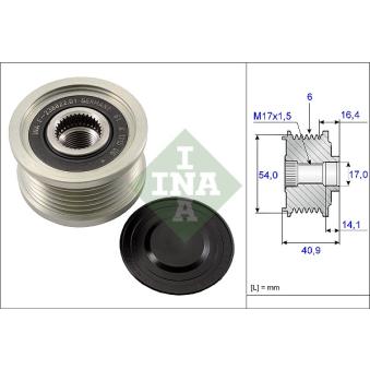 Poulie roue libre, alternateur INA [535 0112 10]