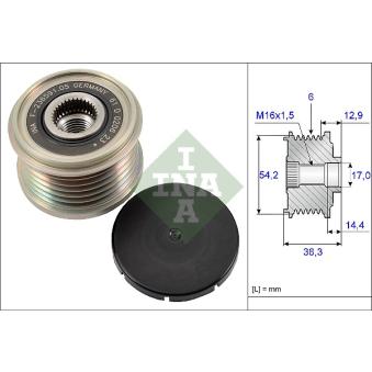 Poulie roue libre, alternateur INA [535 0194 10]