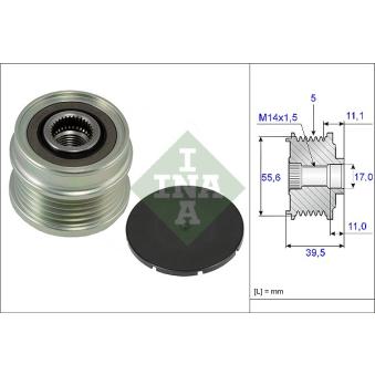 Poulie roue libre, alternateur INA OEM 30667103