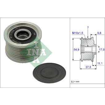 Poulie roue libre, alternateur INA OEM 5802170711
