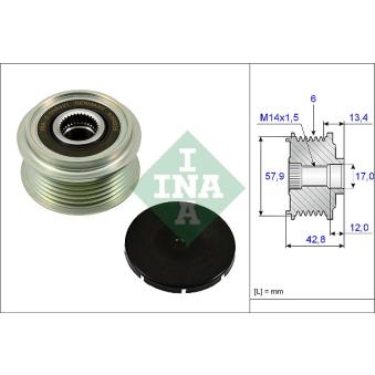 Poulie roue libre, alternateur INA OEM 270600N040