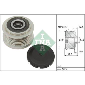 Poulie roue libre, alternateur INA [535 0278 10]