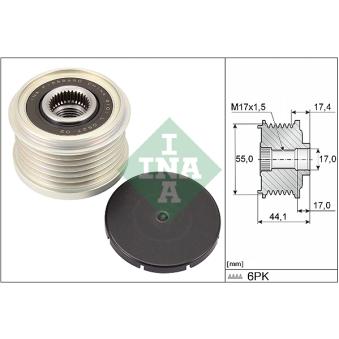 Poulie roue libre, alternateur INA OEM 23700AA951