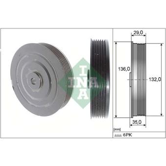 Poulie, vilebrequin INA OEM 8200689702