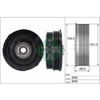 Poulie, vilebrequin INA OEM 11232247565