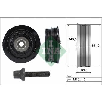 Kit de poulies, vilebrequin INA OEM 11232247565