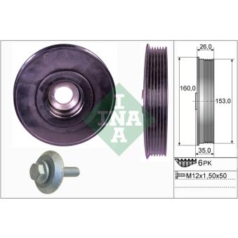 Kit de poulies, vilebrequin INA OEM 11237801979
