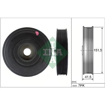 Poulie, vilebrequin INA [544 0088 10]