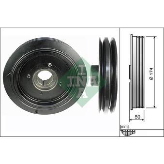 Poulie, vilebrequin INA 544 0107 10 pour MITSUBISHI PAJERO 2.5 TD - 115cv