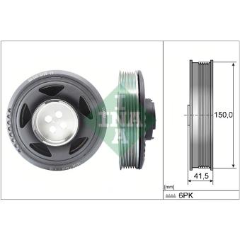 Poulie, vilebrequin INA 544 0129 10 pour MINI MINI Cooper D - 116cv