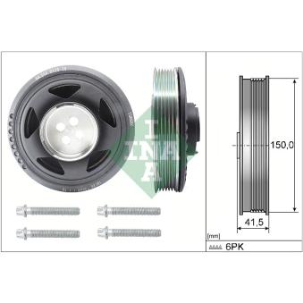 Kit de poulies, vilebrequin INA 544 0129 20 pour MINI MINI Cooper D - 116cv
