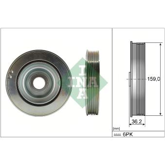 Poulie, vilebrequin INA 544 0173 10 pour PEUGEOT 5008 2.0 BlueHDi 180 - 177cv