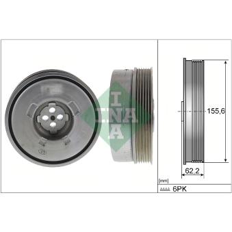 Poulie, vilebrequin INA 544 0501 10 pour ROVER 75 One First - 75cv