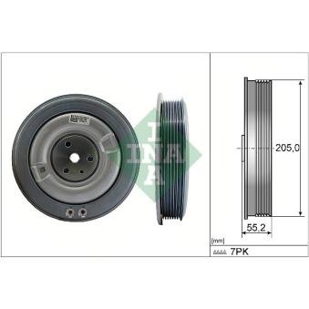 Poulie, vilebrequin INA 544 0506 10 pour VOLVO S90 2.0 B4 Mild-Hybrid - 197cv Poulie, vilebrequin INA 544 0506 10 pour VOLVO S90 2.0 B4 Mild-Hybrid - 197cv