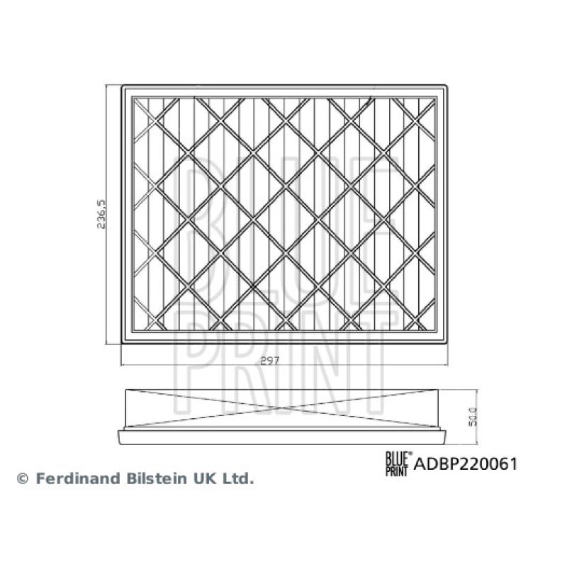 Filtre à air BLUE PRINT ADBP220061 - Visuel 2