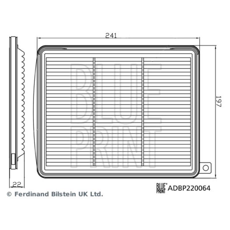 Filtre à air BLUE PRINT ADBP220064 - Visuel 2