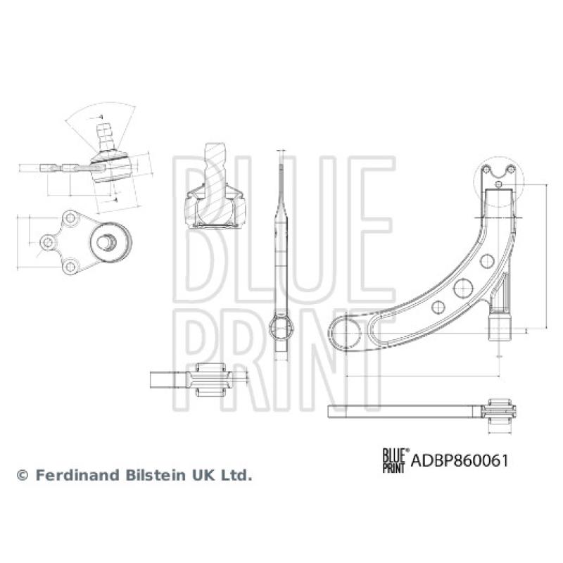 Triangle ou bras de suspension (train avant) BLUE PRINT ADBP860061 - Visuel 1
